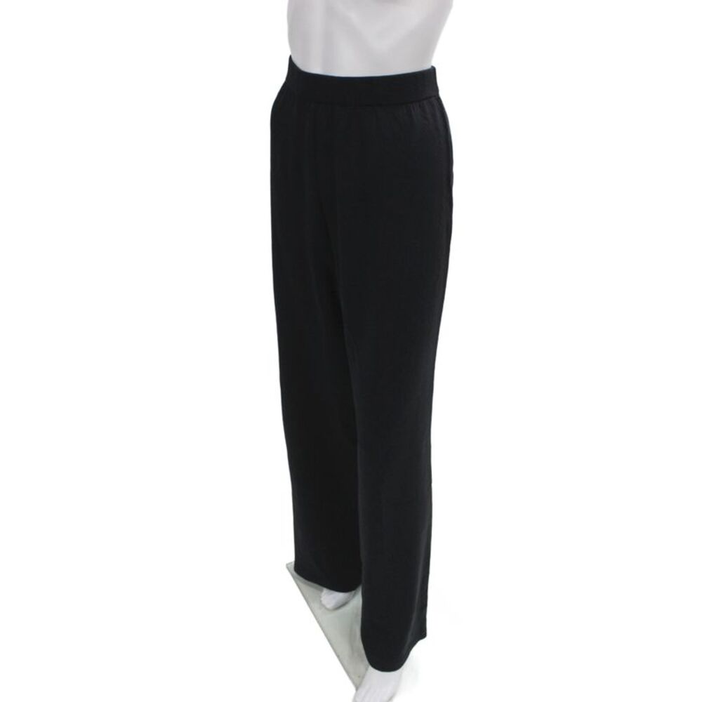 St. John Collection By Marie Gray Women Dress Pants Black Cotton Size 14 - Picture 2 of 5